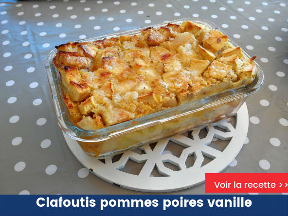 Clafoutis pommes poires vanille
